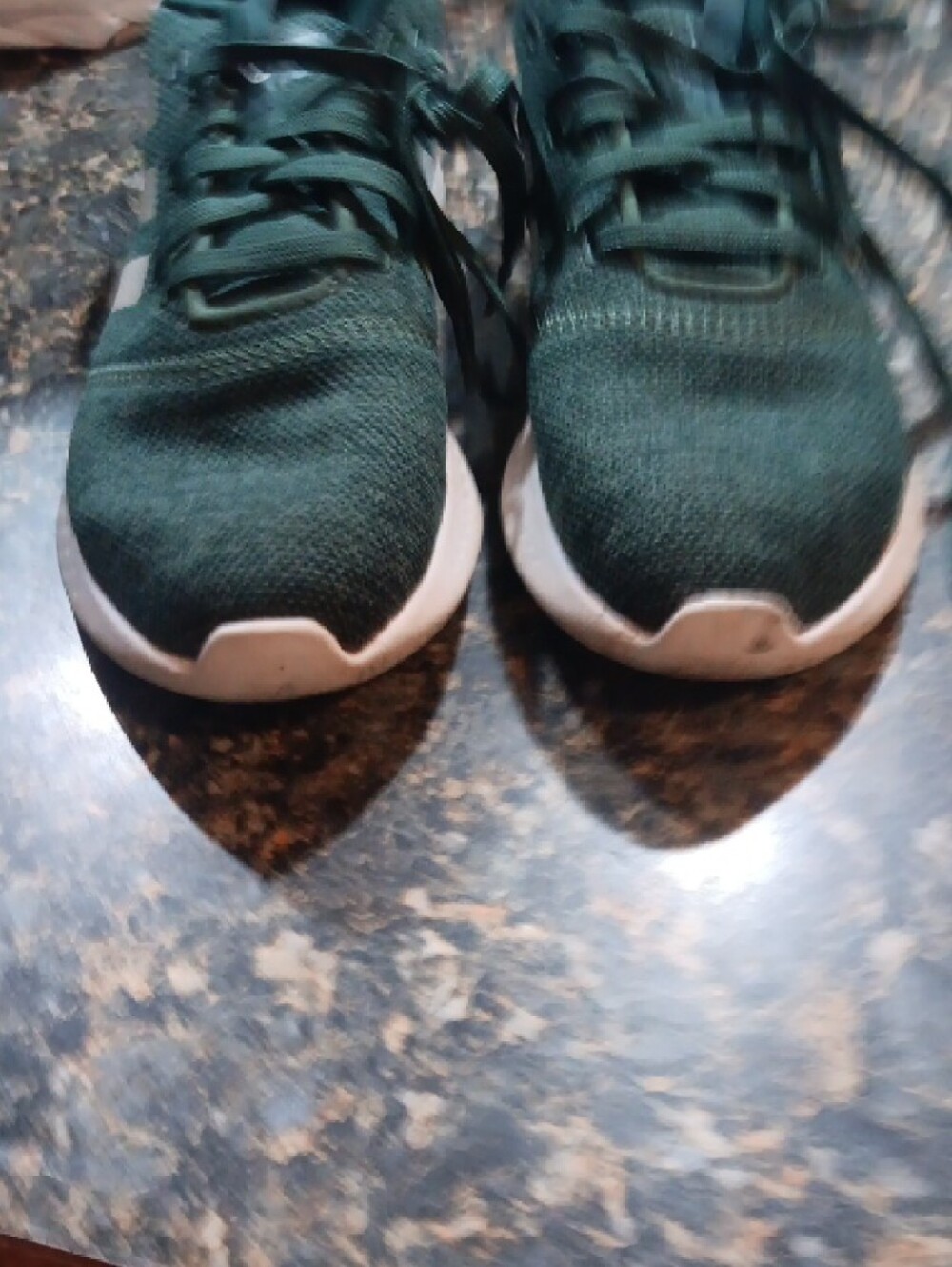 Adidas Women’s Dark Green Knit Running Sneakers - Picture 4 of 5